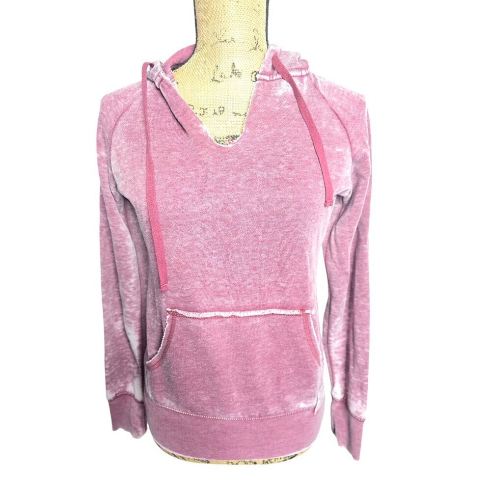 Billabong Heather Pink Pullover Hooded Sweatshirt Hoodie Small
